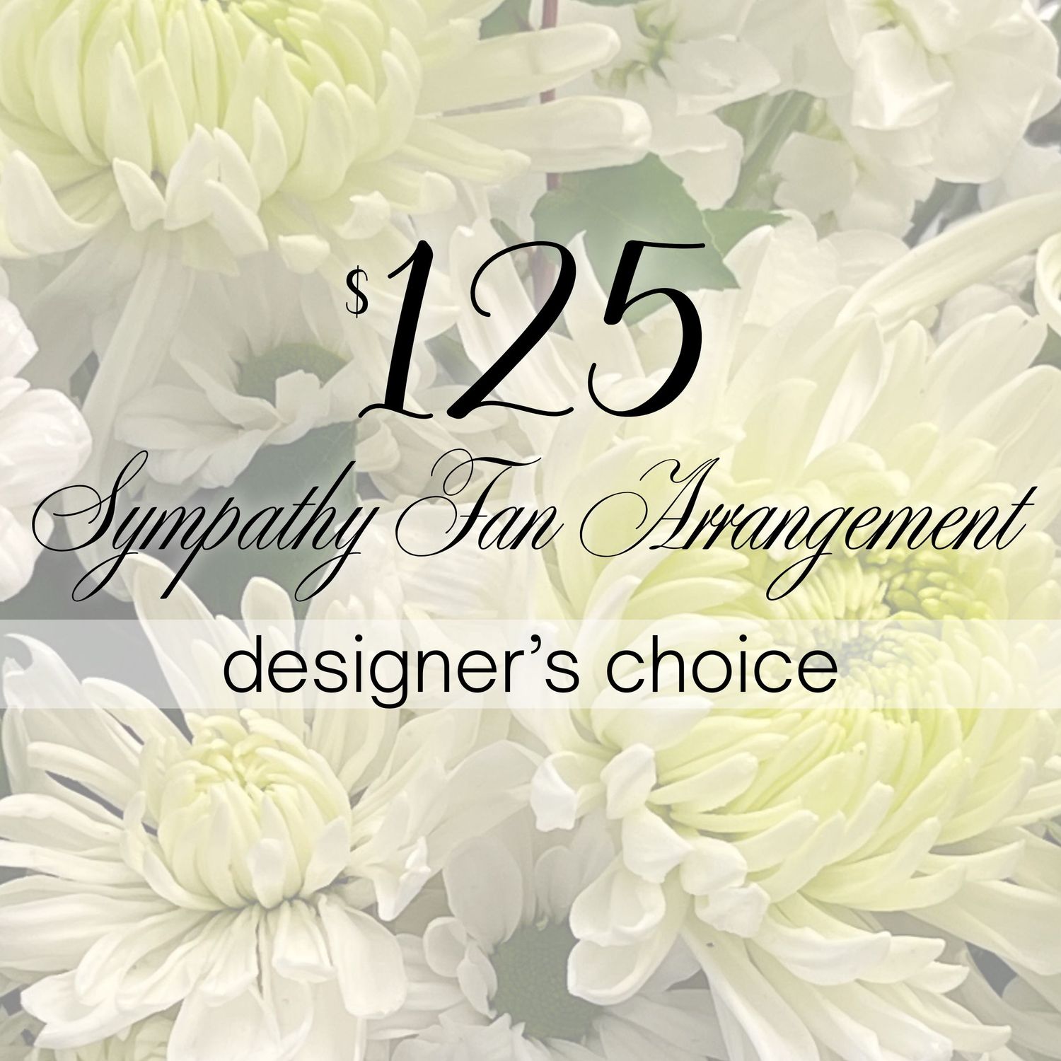 $125 Sympathy Fan Arrangement | Designer’s Choice