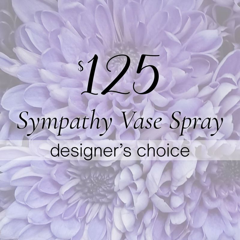 $125 Sympathy Vase Arrangement | Designer’s Choice