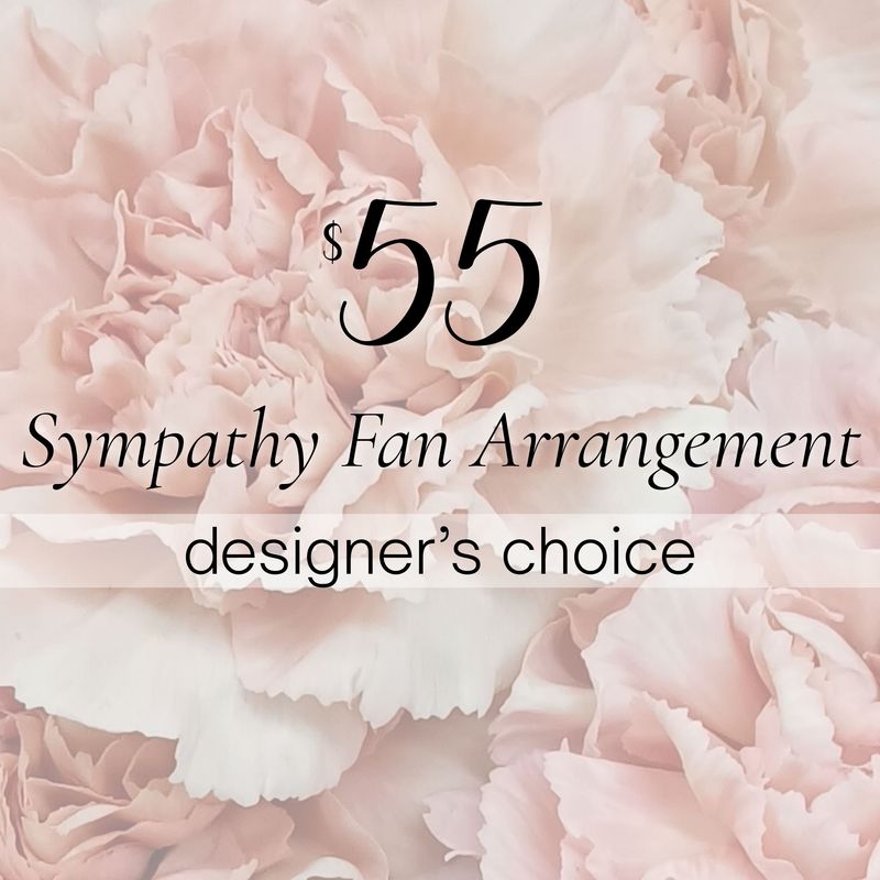 $55 Sympathy Fan Arrangement | Designer’s Choice