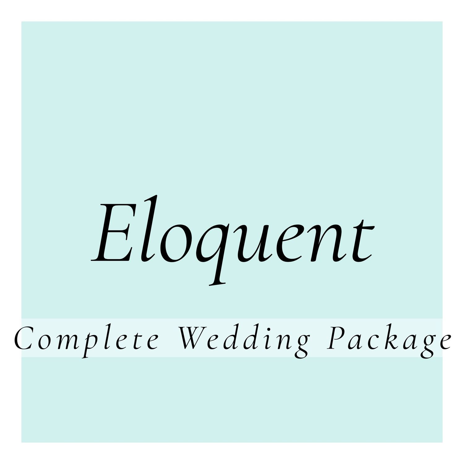 Eloquent | Complete Wedding Package