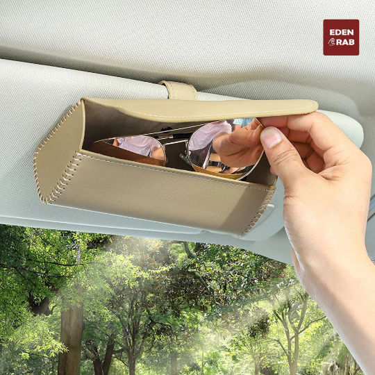 Leather Glasses Storage Case for Car Sun Visor | 2023