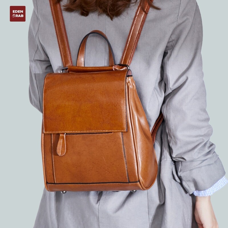 Ladies Leather Fashionable Shoulder Backpack | 2023