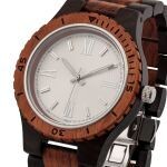 Men&#39;s Handcrafted Engraving Ebony &amp; Kosso Wood Watch - Best Gift Idea!