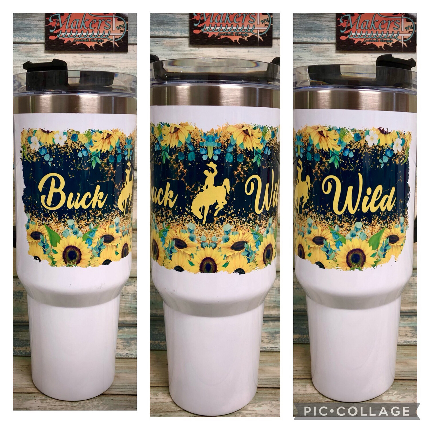 40oz Sunflowers Buck Wild
