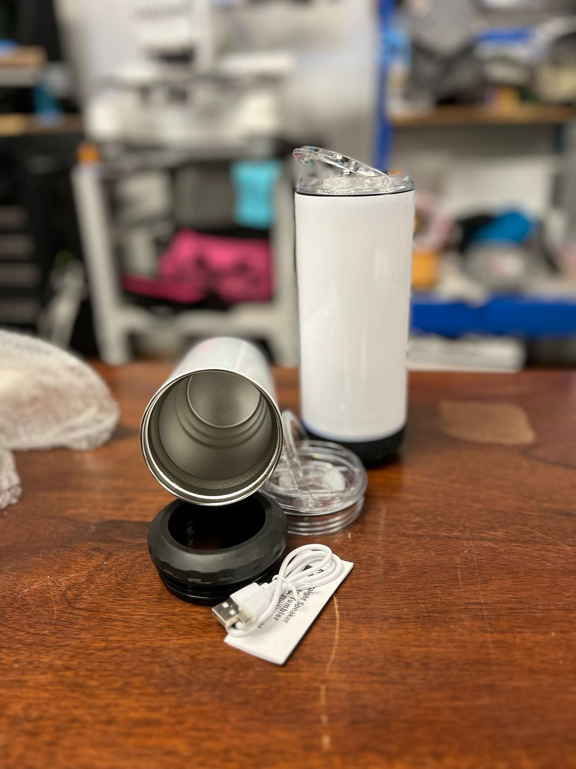 16oz Dual Speaker Cooler/tumbler