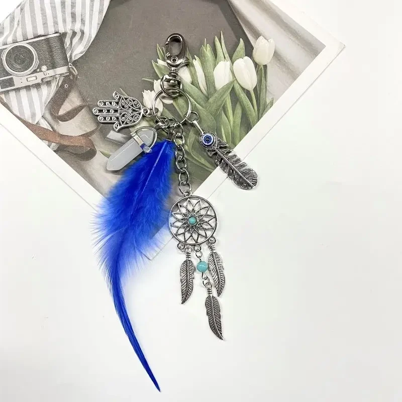 Royal Blue Dream Catcher Purse Charm/Keychain