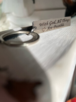 With God All Things Are Possible Keychain