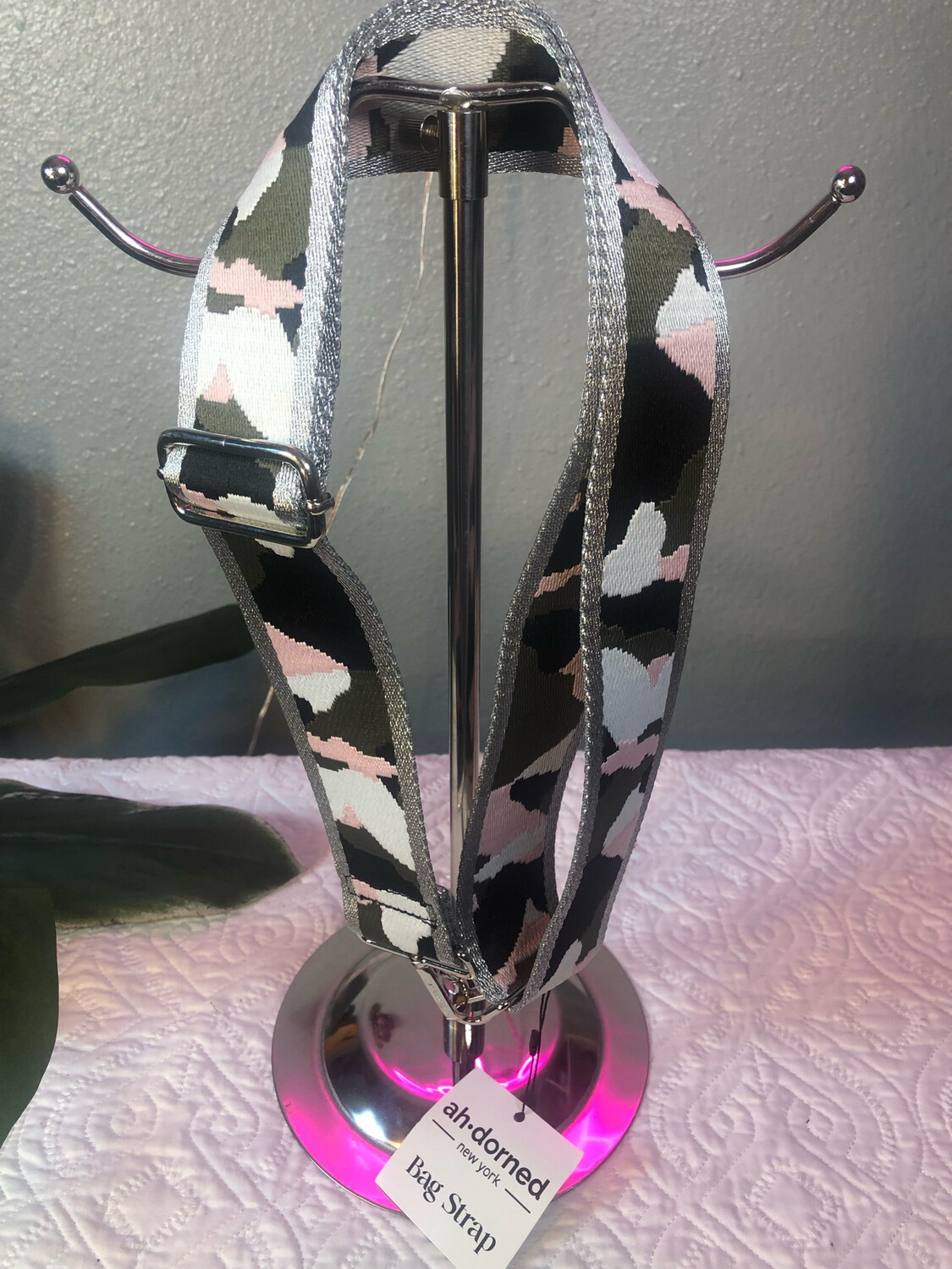 Pink Camo Guitar Purse Strap