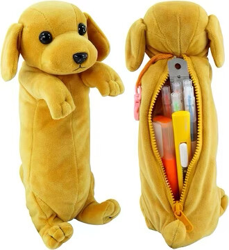 Plush Puppy Pencil Pouches