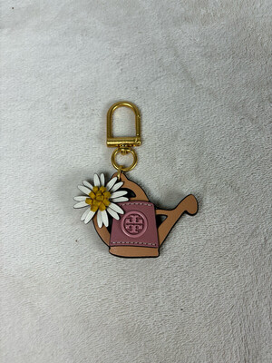 Tory Burch Leather Watering Can Charm/Keychain