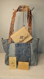 Patricia Nash Denim and Leather Tote NWT