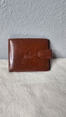 Vintage Guard Lion Brown Leather Wallet