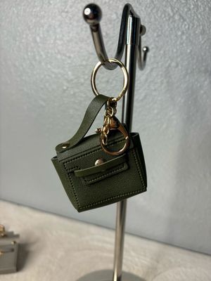 Olive Green Kelly Style Bag Keychain