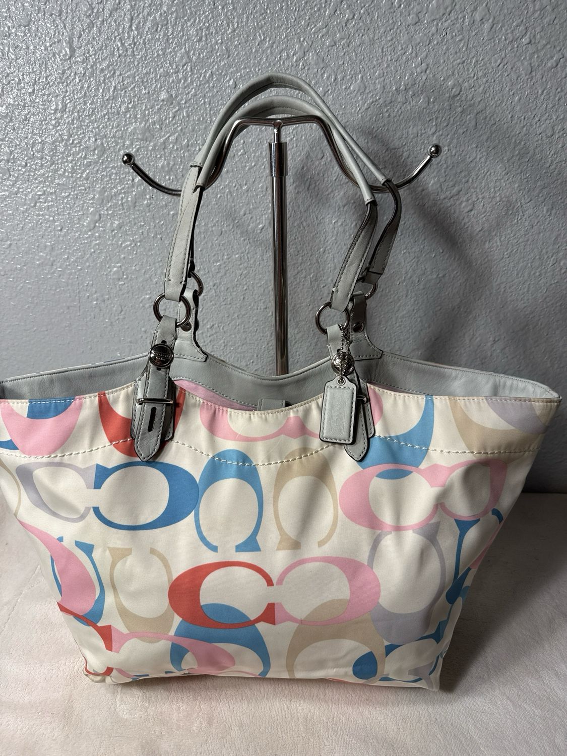 Coach Multicolor Canvas &amp; Leather Tote