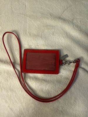 Coach Red Patent Leather Monkey I.D. Lanyard