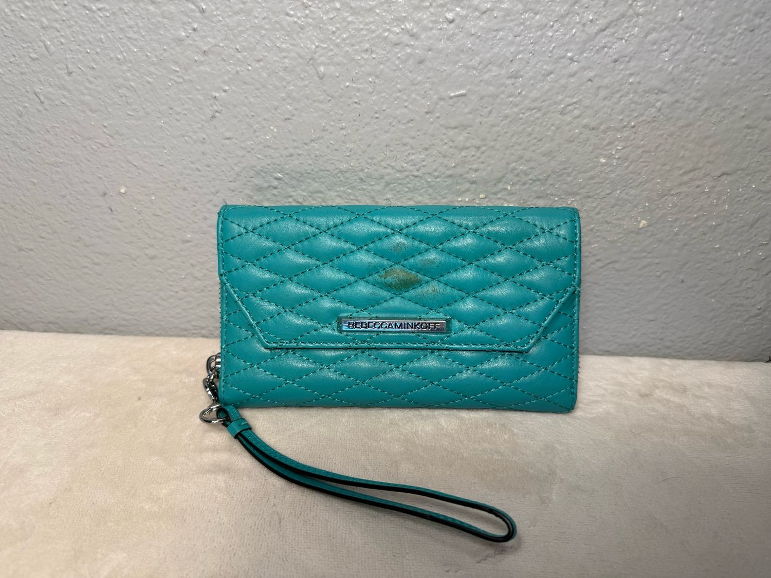Rebecca Minkoff Turquoise Leather Wristlet Wallet