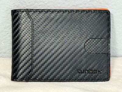 Runoox Black Leather Wallet NWOT