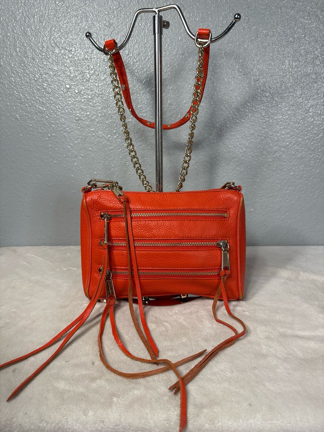 Rebecca Minkoff Orange Leather Crossbody