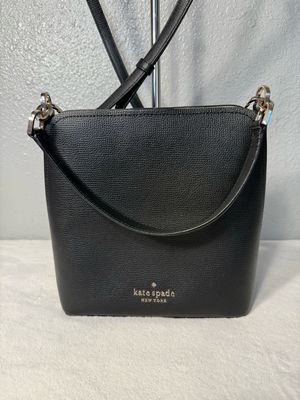 Kate Spade Black Leather Crossbody Top Handle Bucket Bag