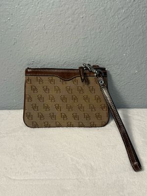 DOONEY And Bourke Brown Signature Wristlet Key Wallet