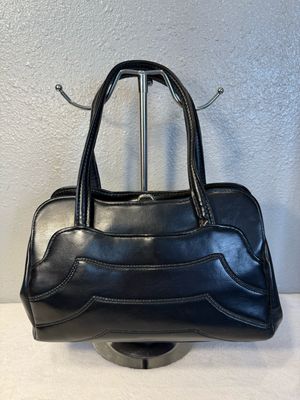 Vintage 1950’s Vegan Leather Black Handbag