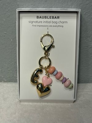 Bauble Bar E Charm NWT!