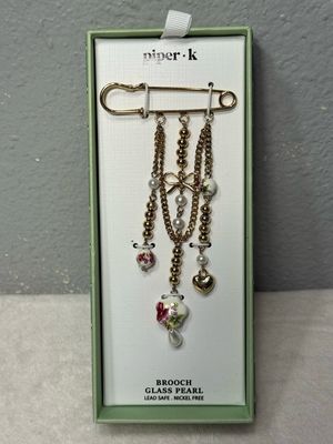 Piper K Glass Pearl Purse Charm