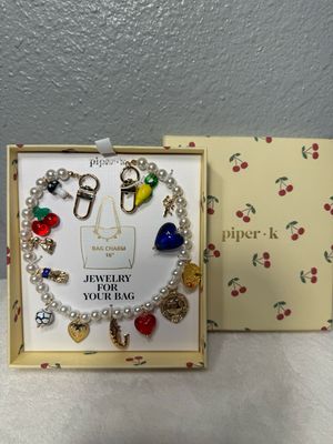 Piper K 16” Multi Charm Purse Jewelry NIB!