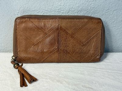 Lucky 🍀 Brand Brown Leather Double Zip Wallet