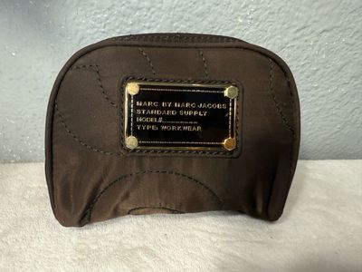 Mark Jacobs Brown Nylon Cosmetic Case Or Catchall
