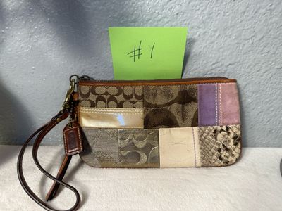 Coach Vintage Patchwork Wristlet Wallet #1 NWOT!