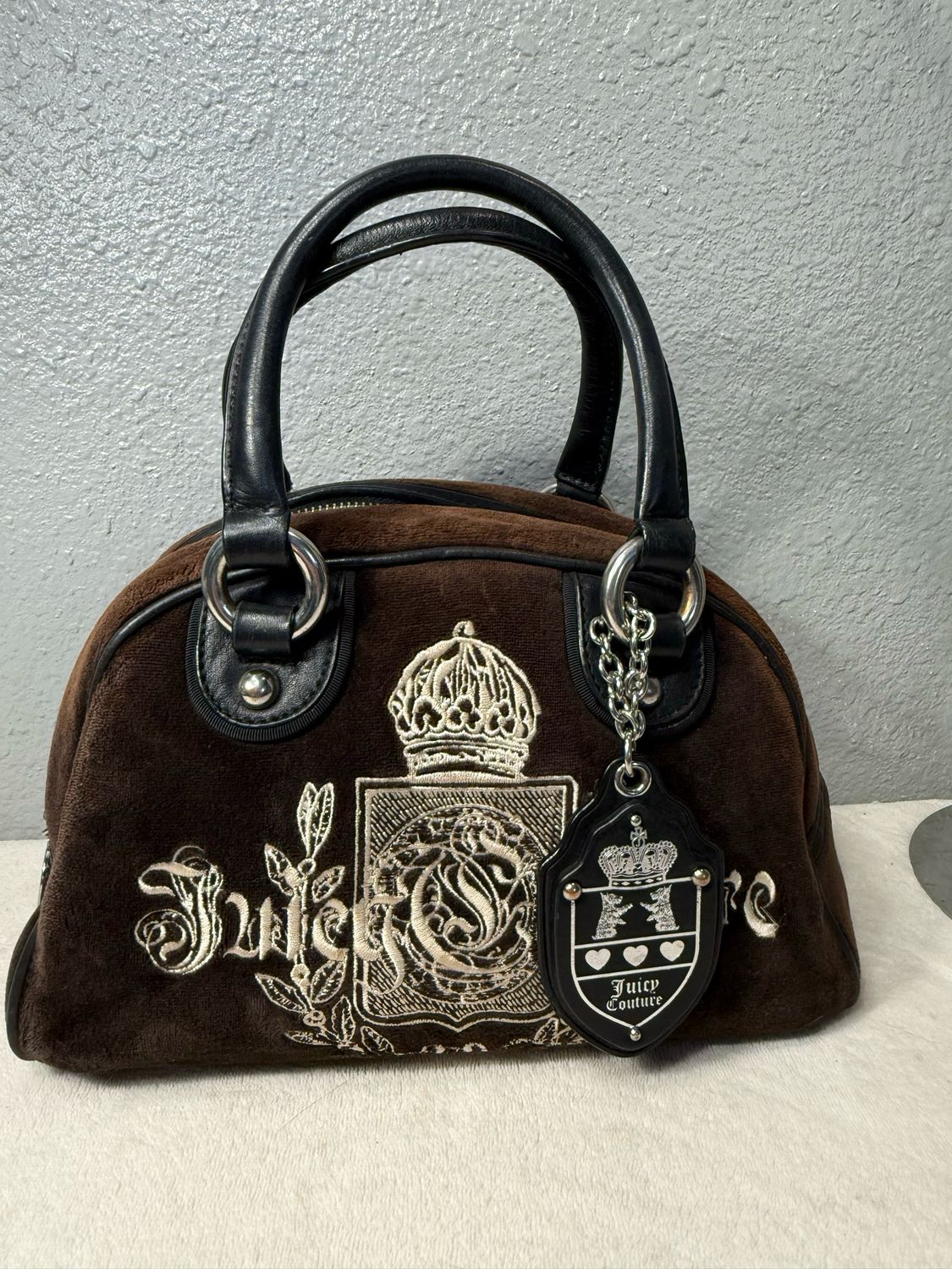 Juicy Couture Vintage Brown Velour Handbag