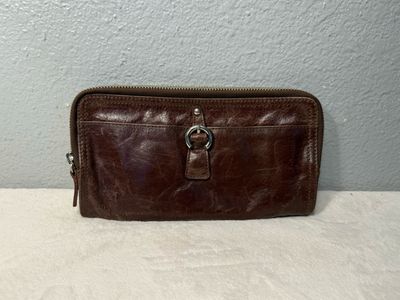 Yano Brown Leather Clutch Wallet