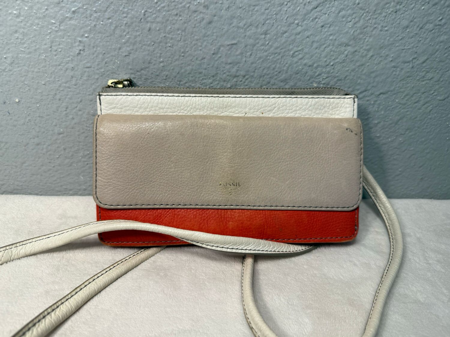 Fossil, Leather ColorBlock WOC Crossbody