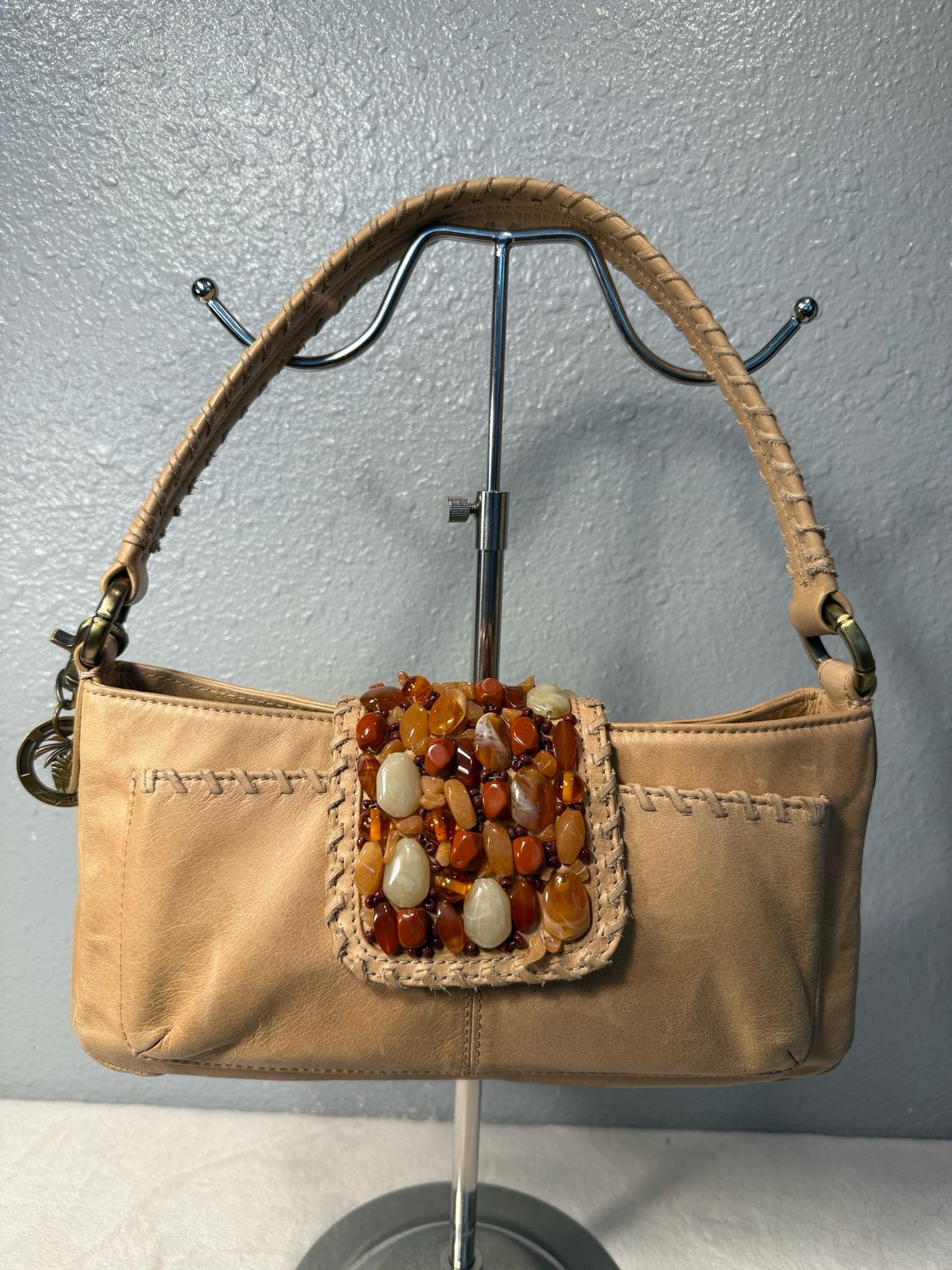 Tommy Bahama, Natural Stone And Leather Baguette NWOT! $95 On posh!
