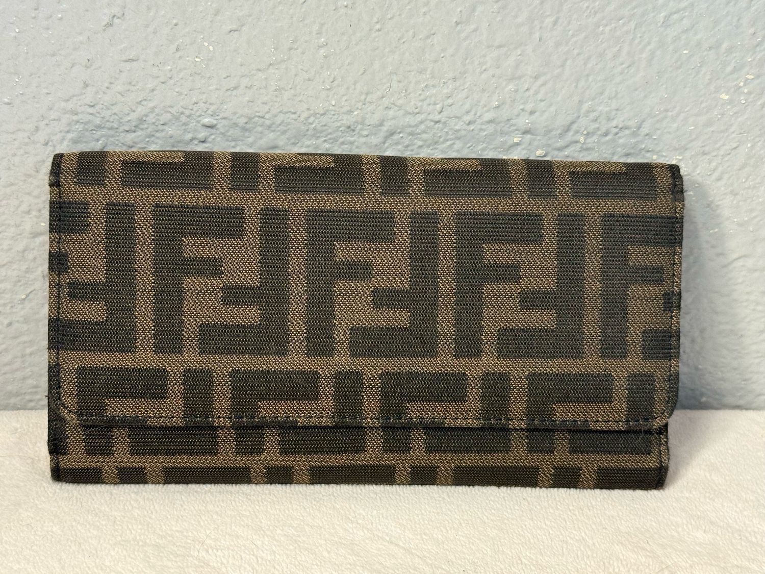 Fendi Inspired Jacquard Check Wallet