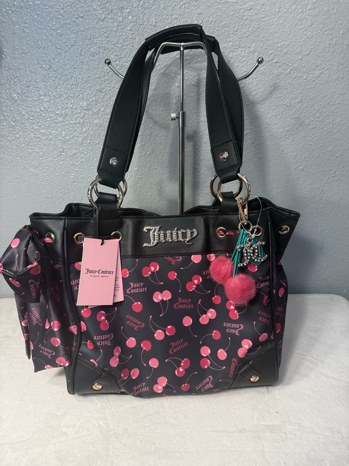 Juicy Couture’s Cherry Daydreamer Nylon And Vegan Leather New With Tags