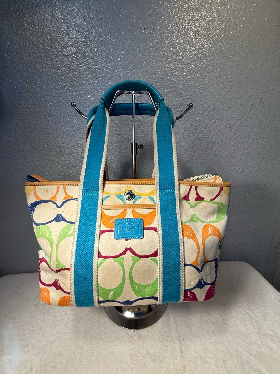 Coach Vintage Multicolor Canvas Shoulder Bag