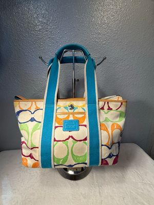 Coach Vintage Multicolor Canvas Shoulder Bag