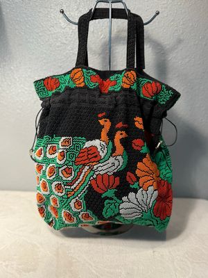 Vintage 1970’s Hand Beaded Cinch Top Shoulder Bag