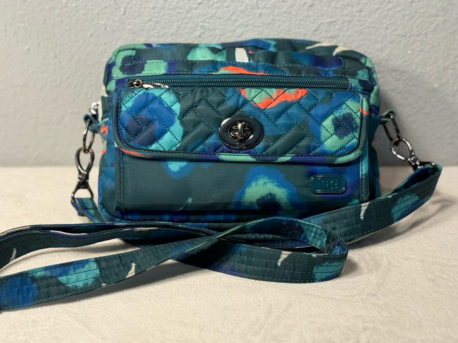 Lug Switch Nylon Crossbody-Belt Bag With Wallet Attached