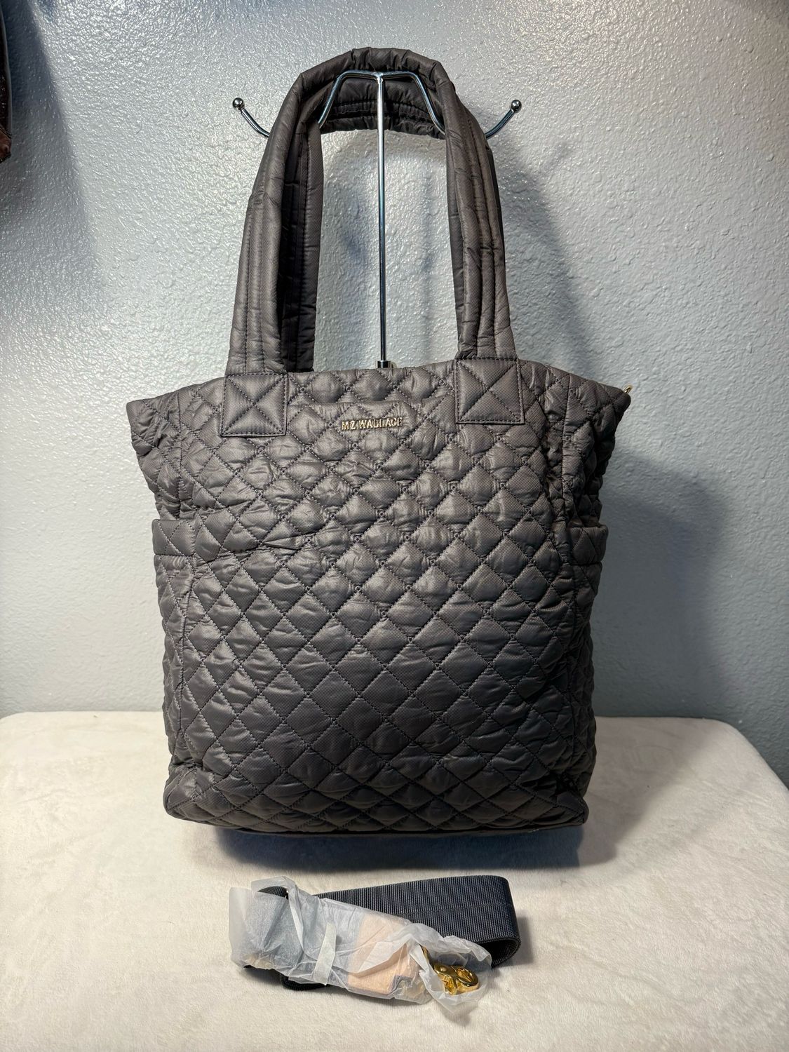MZ Wallace Dark Gray Metro Tote Deluxe NWOT! Retail $298!