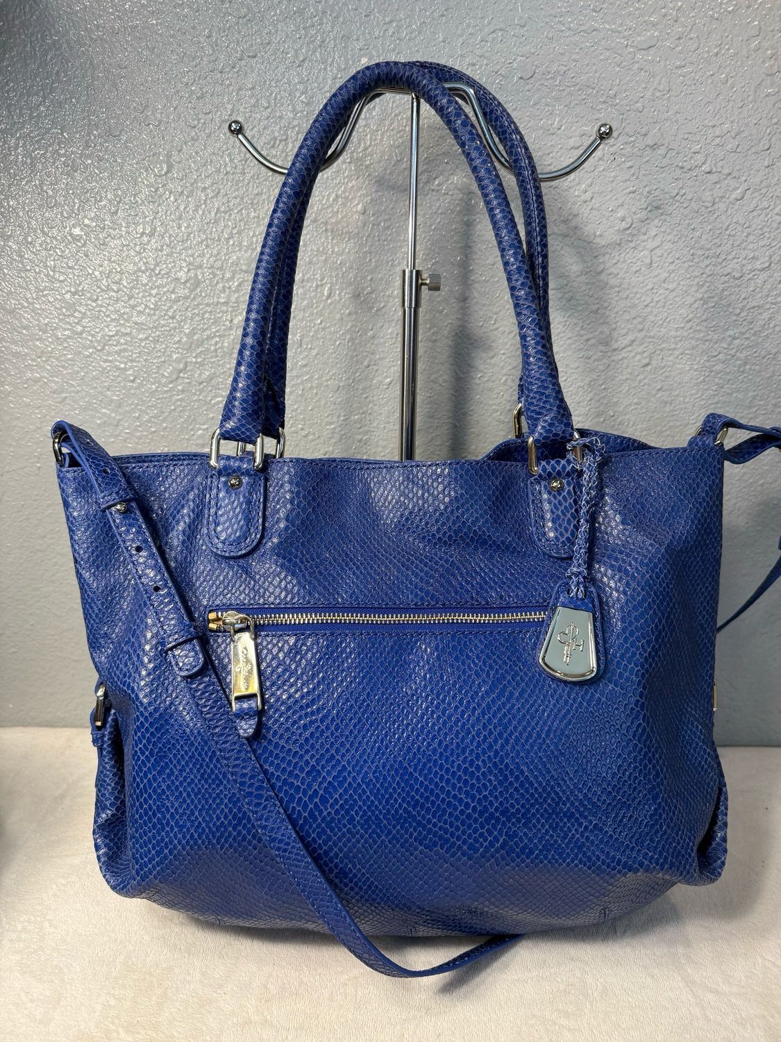 Cole HAAN Cobalt Blue Leather Shoulder Bag Crossbody NWOT! eBay $225!