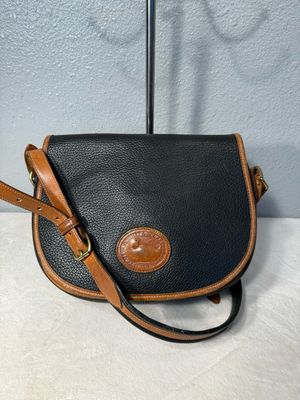 Dooney, &amp; Bourke Black Leather Vintage Saddle Bag