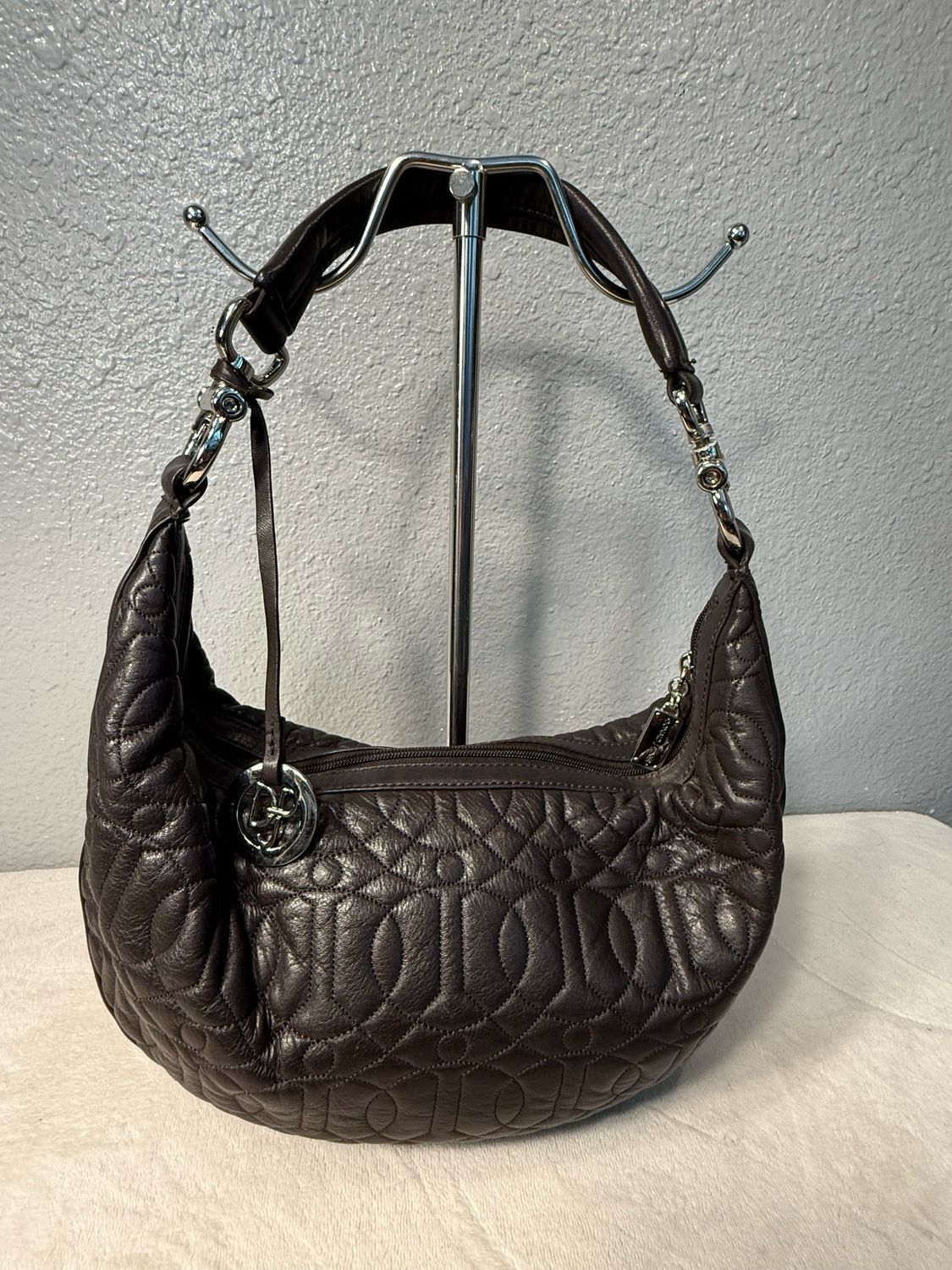 Donald J Pliner Chocolate Brown Quilted Leather Shoulder Bag On Posh $258!