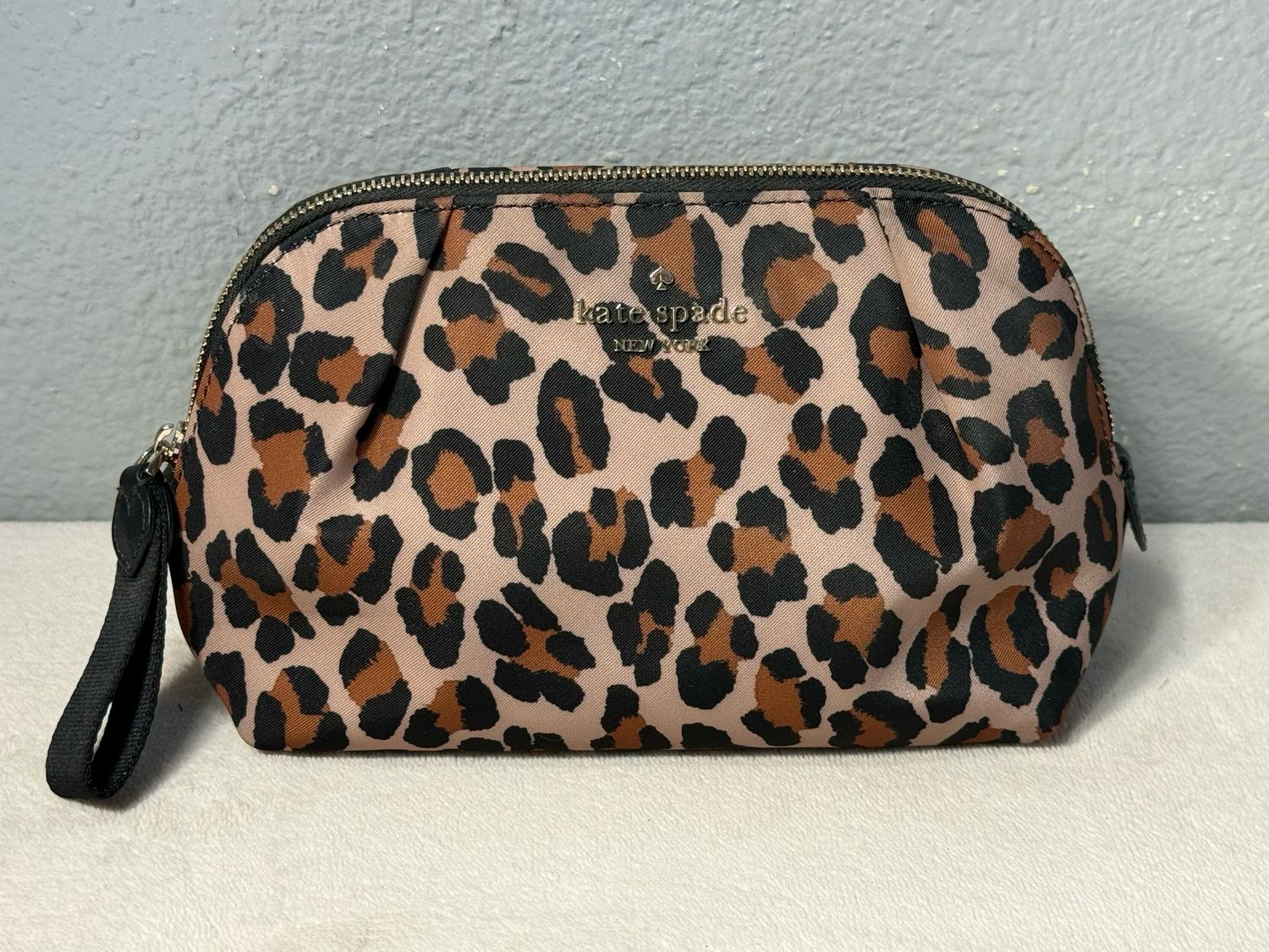 Kate Spade Leopard Nylon Cosmetic Pouch
