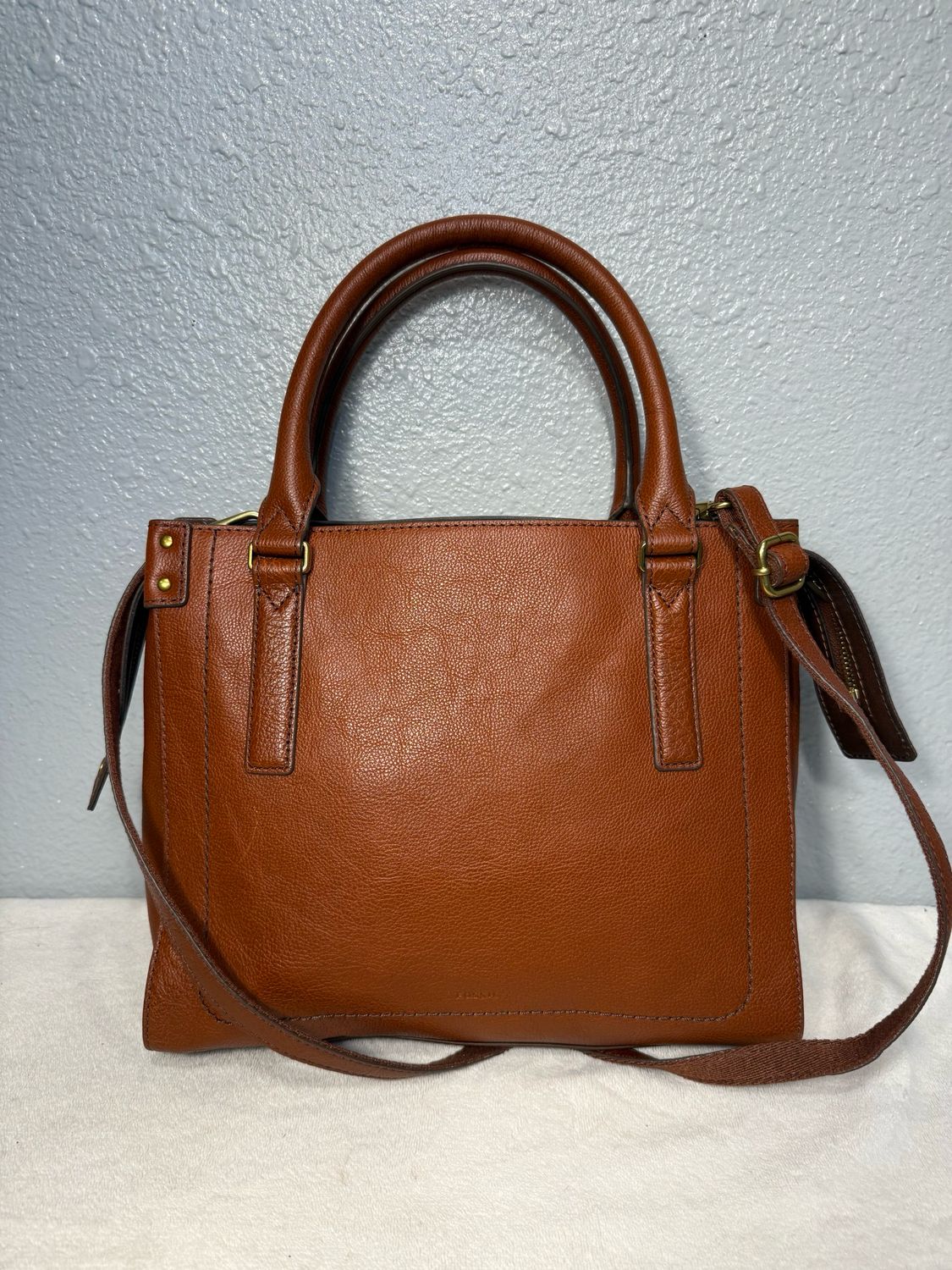 Fossil Brown, Leather Satchel, Like New!