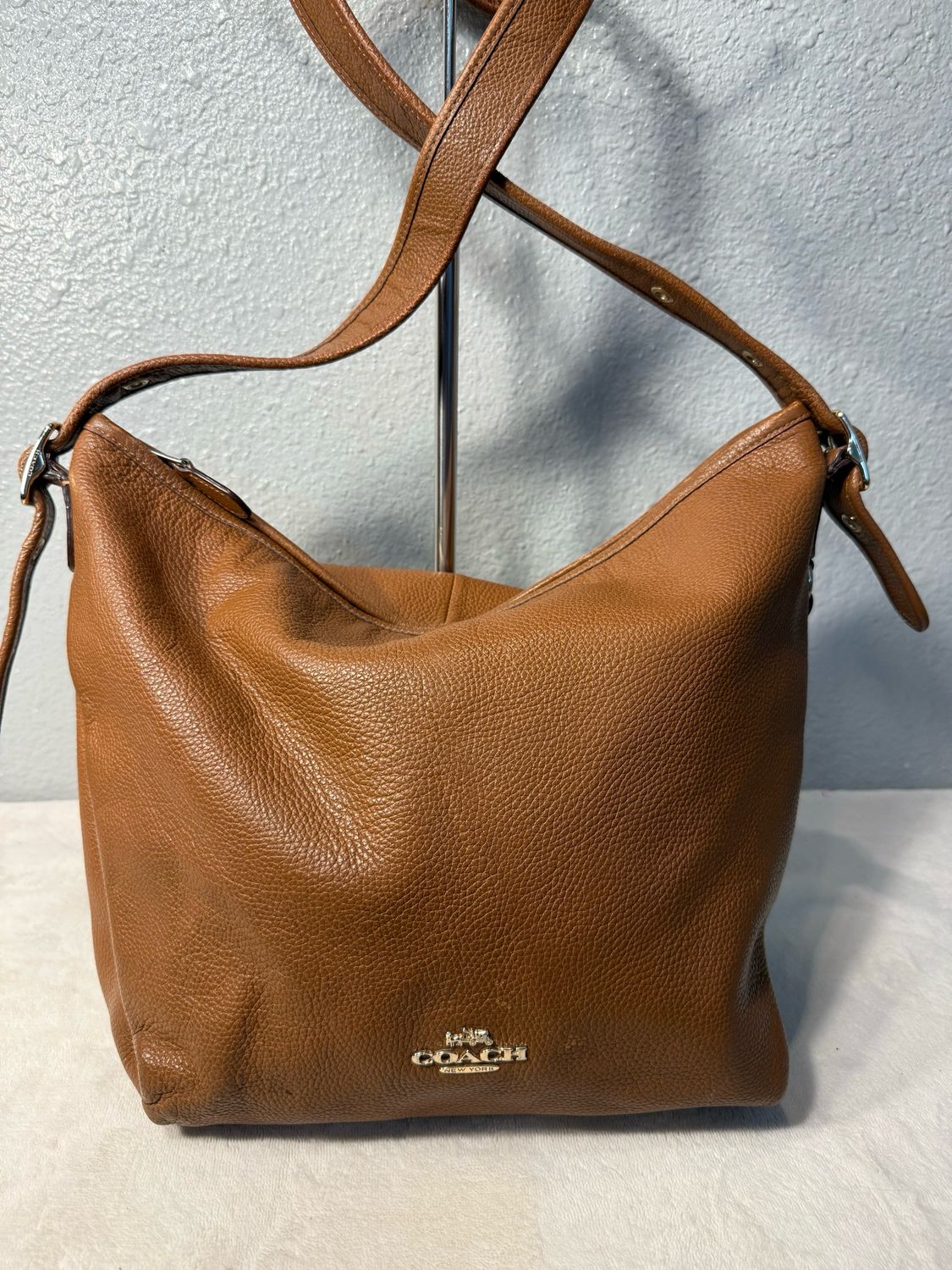 Coach Vintage Brown Leather Val Duffel Crossbody