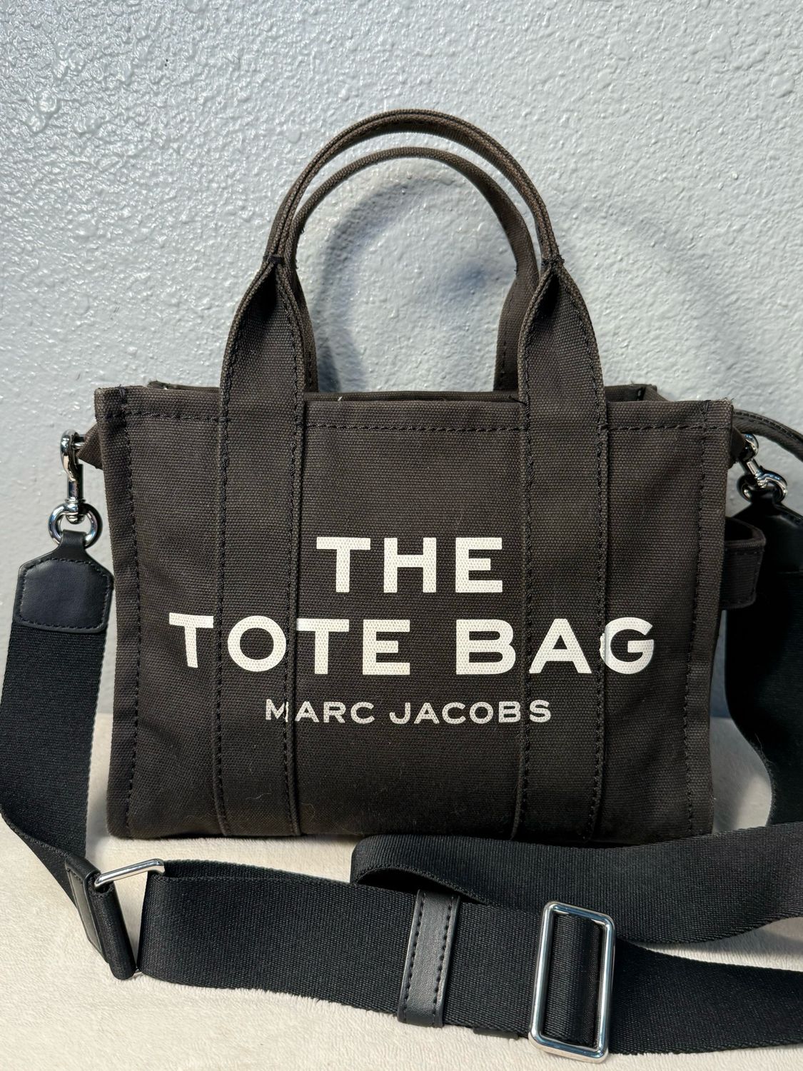 Mark Jacobs, The Tote, Black Canvas Satchel