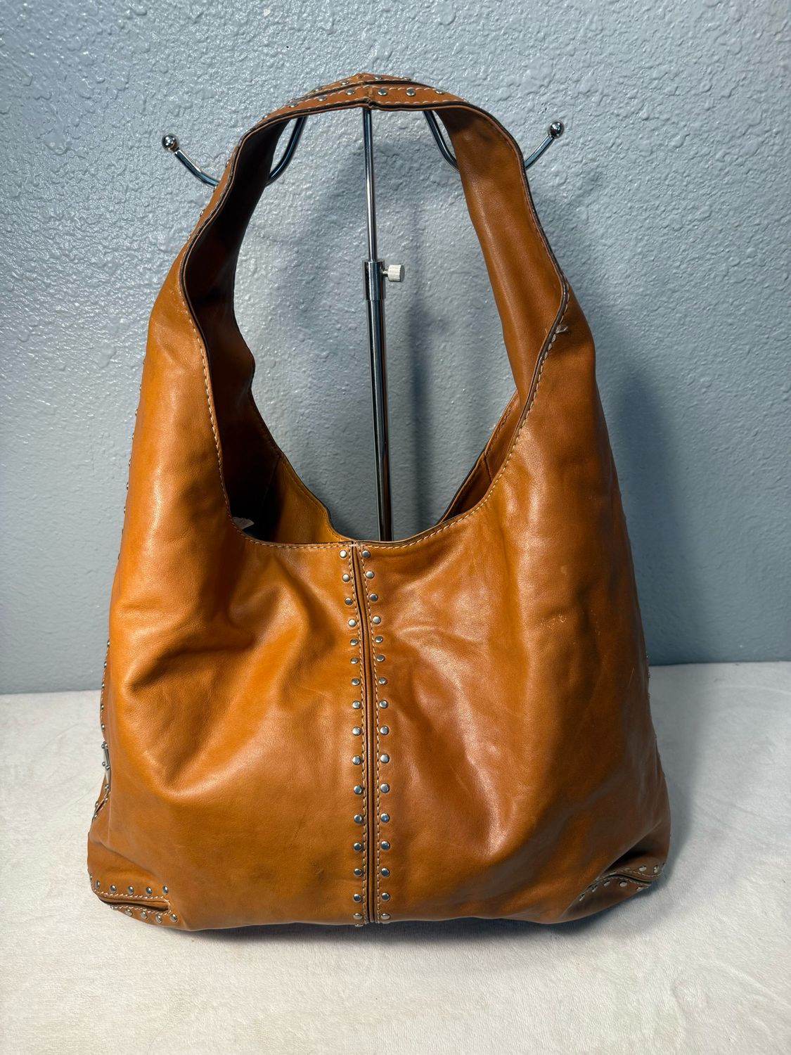 Michael Kors Vintage Astor Brown Leather Hobo Bag